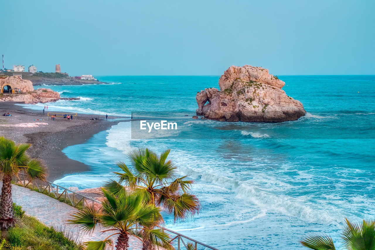 Penon del cuervo beach. costa del sol, malaga, spain