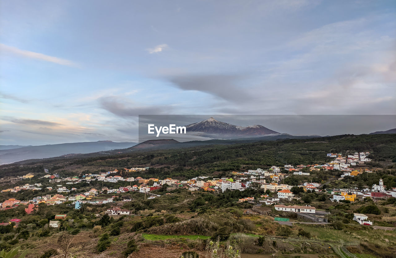 High angle view of volcano teide in 2022