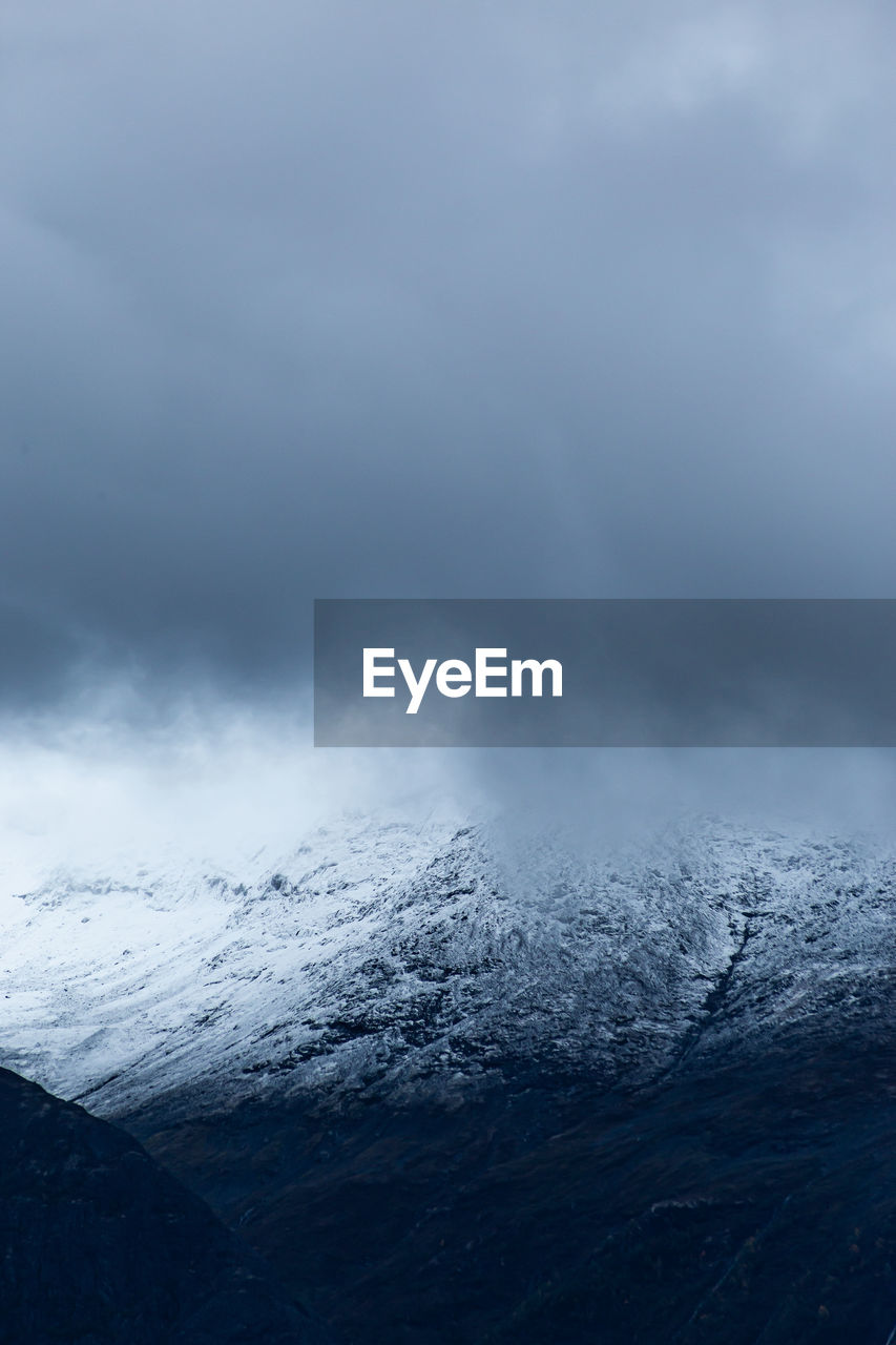 Snow covered mountain against sky