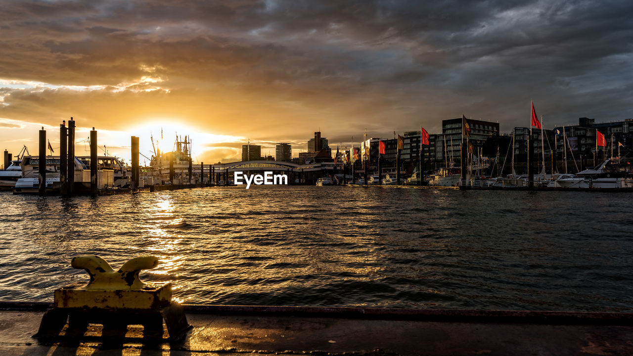 PANORAMIC VIEW OF CITY AT SUNSET