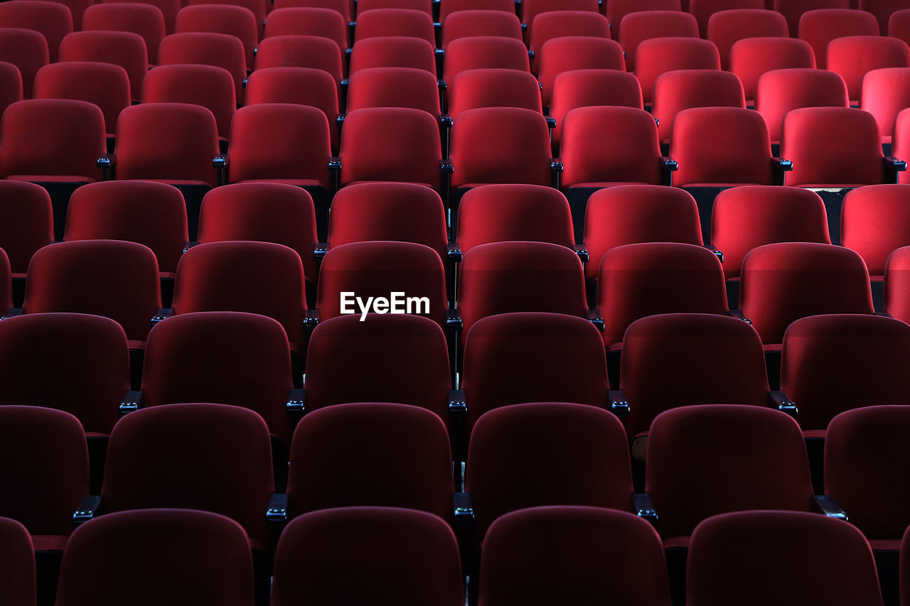 Full frame shot of empty chairs