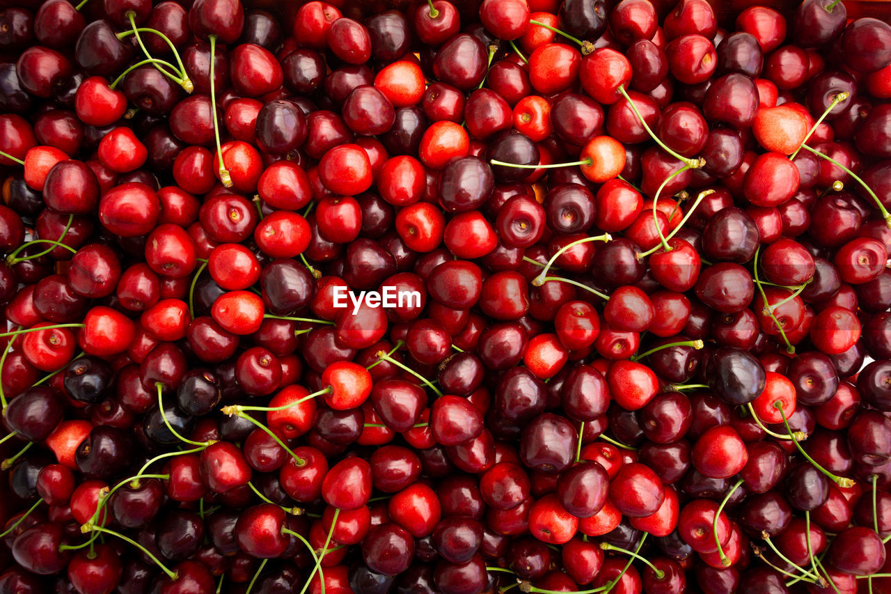 Full frame shot of cherries