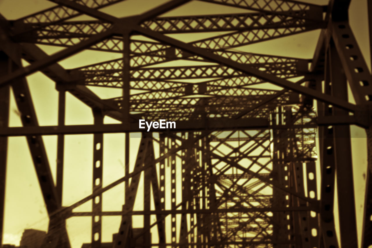 LOW ANGLE VIEW OF METAL STRUCTURE