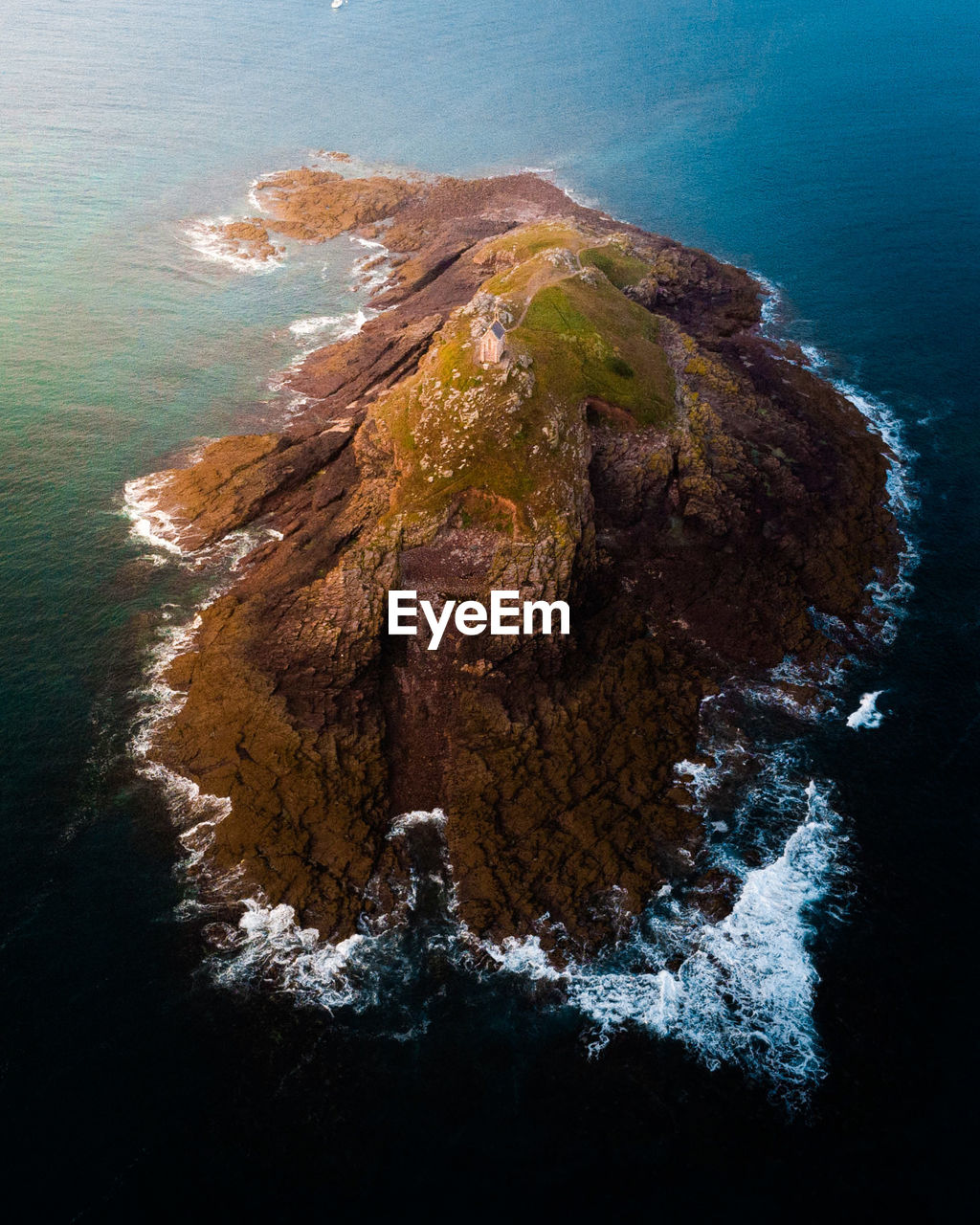 High angle view of sea against sky