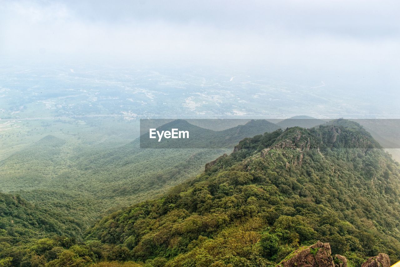 environment, scenics - nature, landscape, mountain, beauty in nature, nature, land, forest, tree, sky, plant, ridge, mountain range, fog, tranquility, cloud, wilderness, tranquil scene, no people, travel, outdoors, non-urban scene, rural scene, green, high angle view, travel destinations, day, adventure, lush foliage, social issues, plateau, valley, foliage, tourism, idyllic, hill station, environmental conservation, aerial view