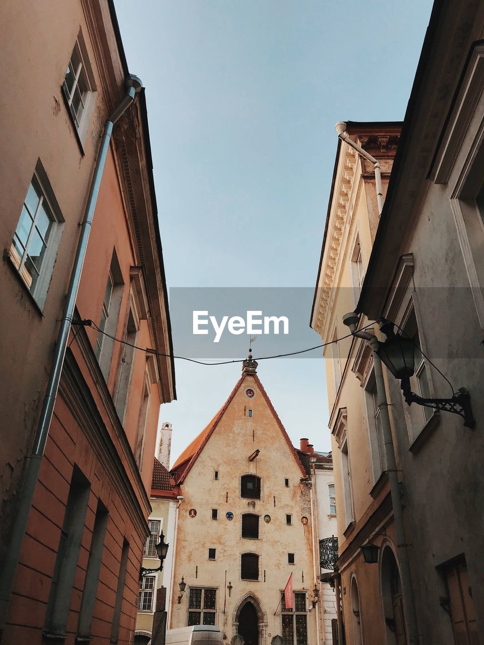 Low angle view of buildings against sky