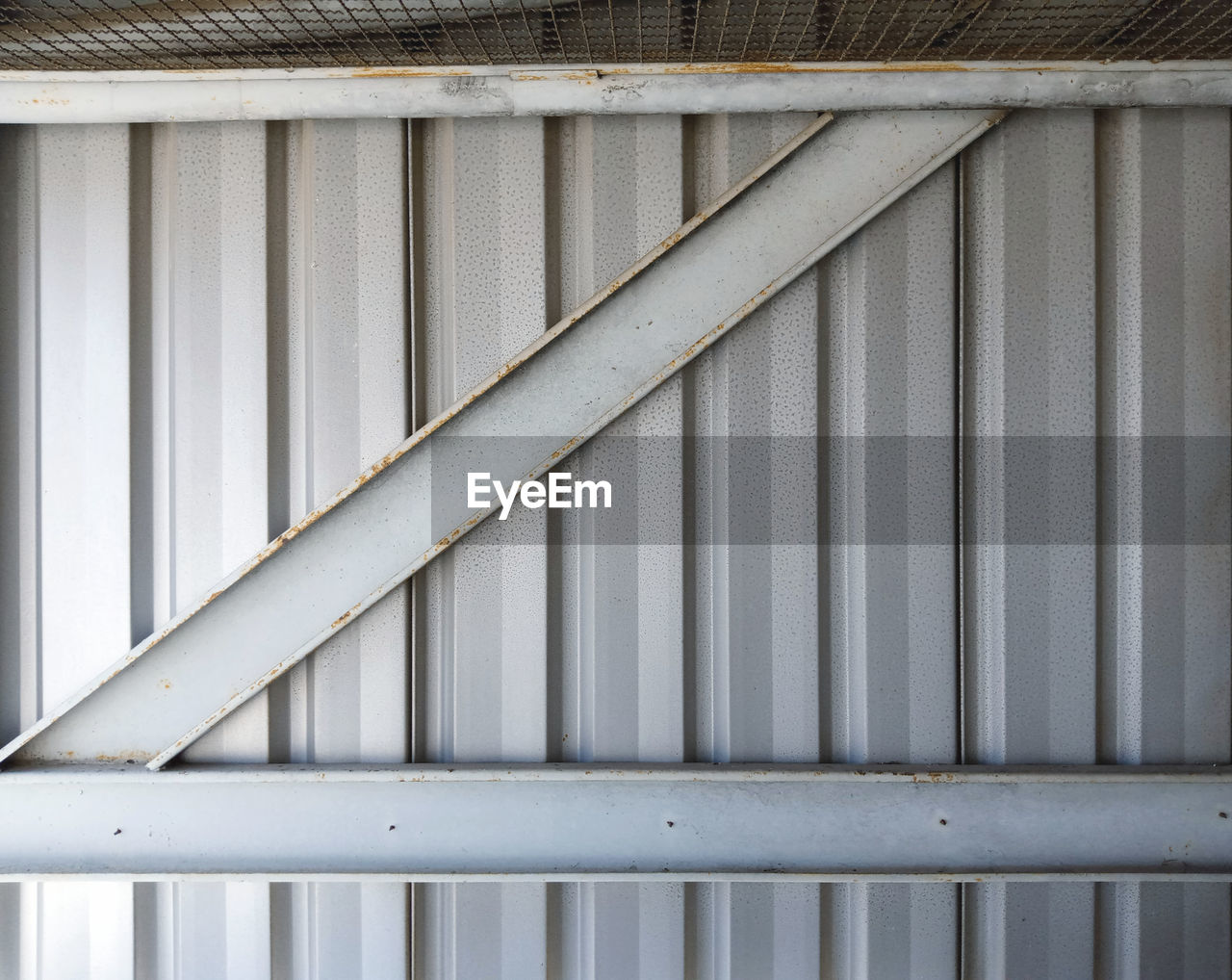 Metal sheet wall-roof panel texture.