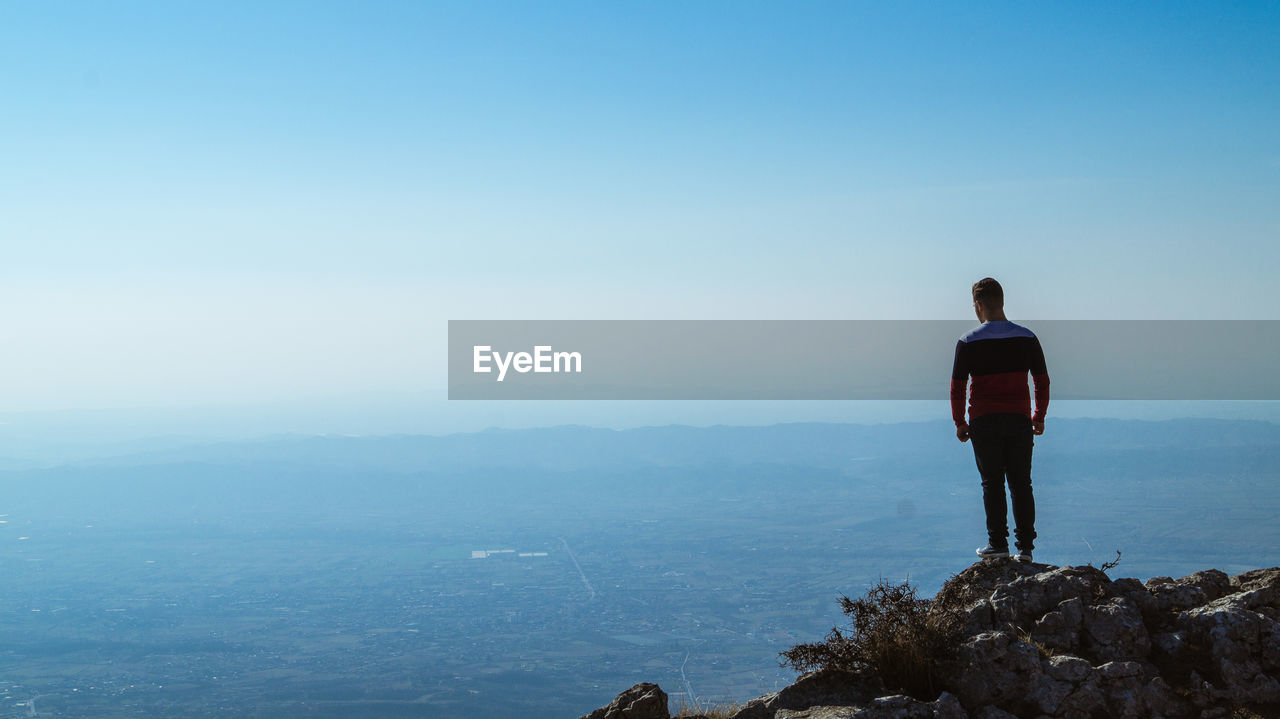 Man standing on mountain