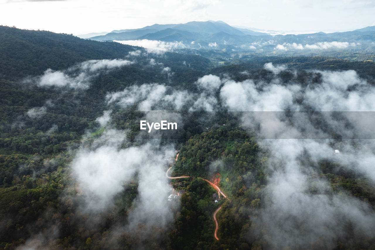 aerial view of landscape against sky