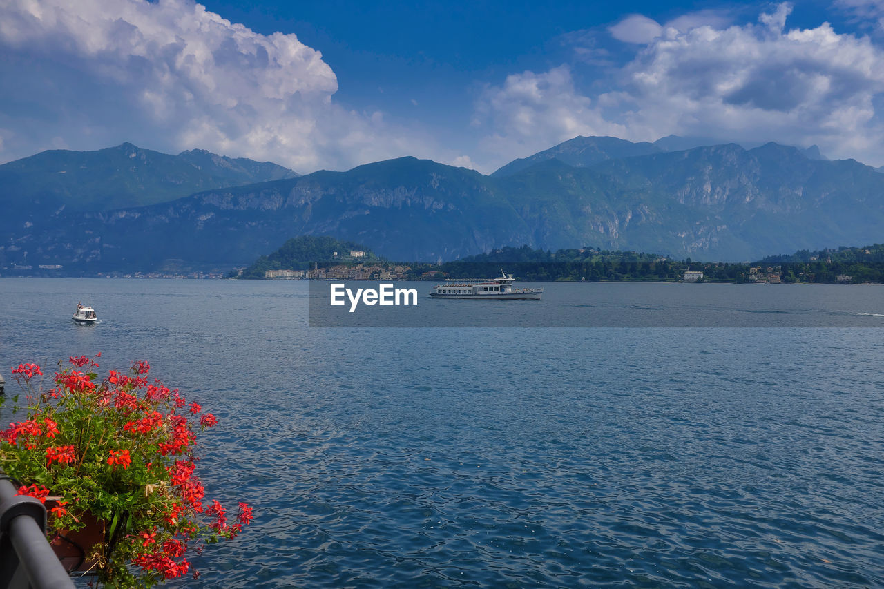 Panoramic view of lake como from tremezzo, lombardy, italy.