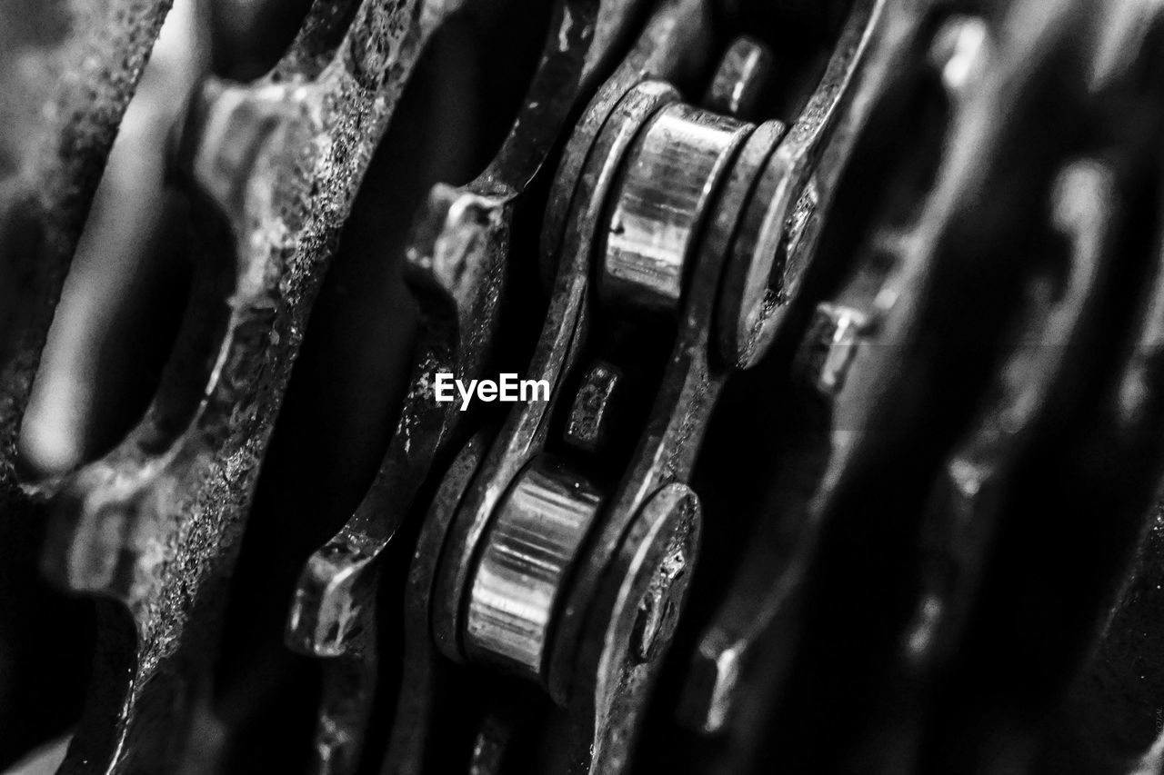 Close-up of bicycle chain