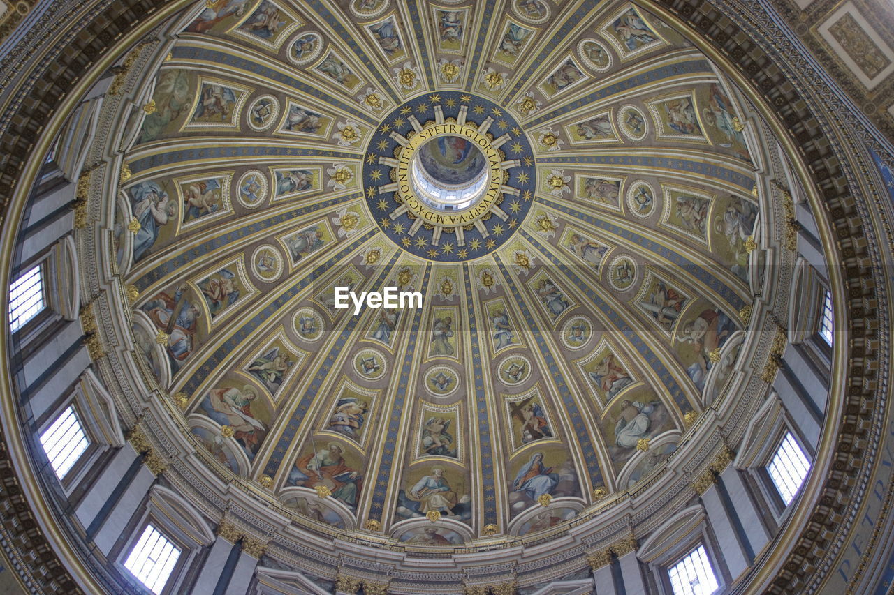 Low angle view of dome of st. peter's basilica