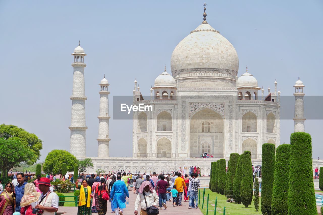 low angle view of historical building against clear sky