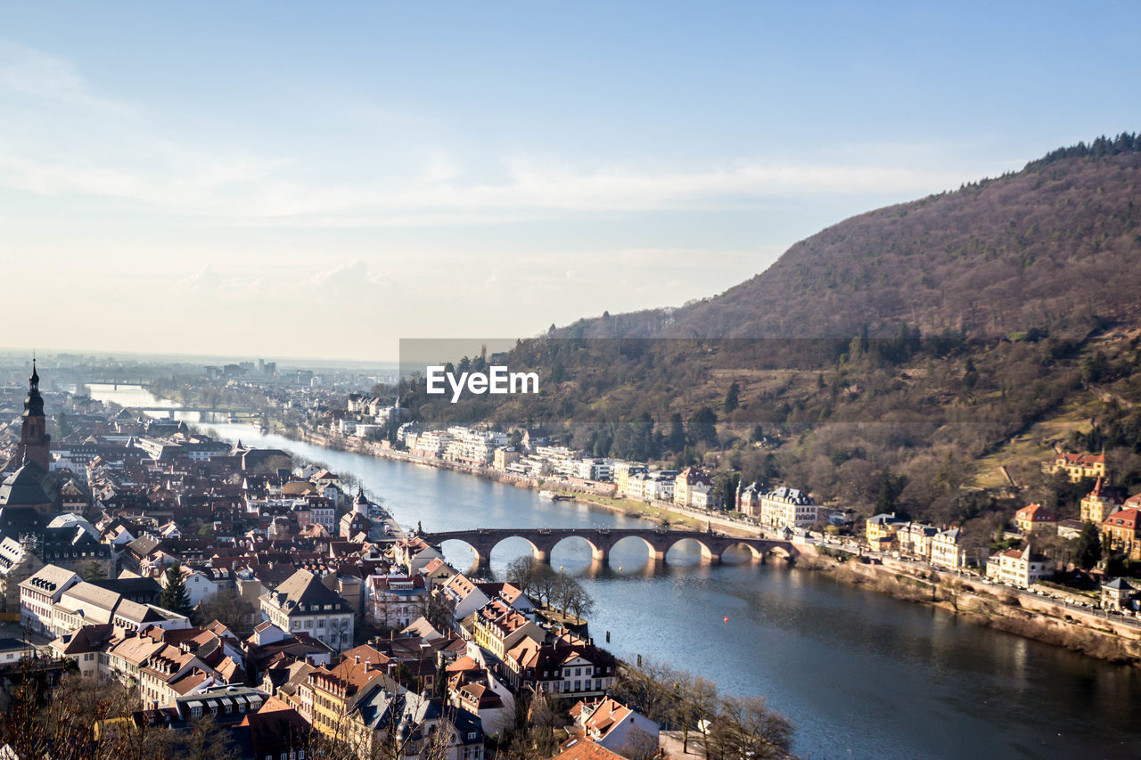 View of bridge over river