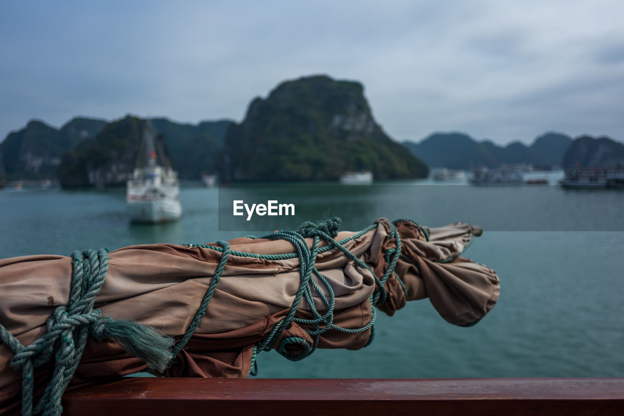 Rock formations at halong bay