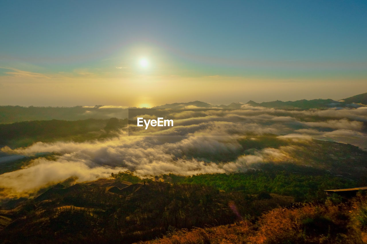 Scenic view of cloudscape against sky during sunset