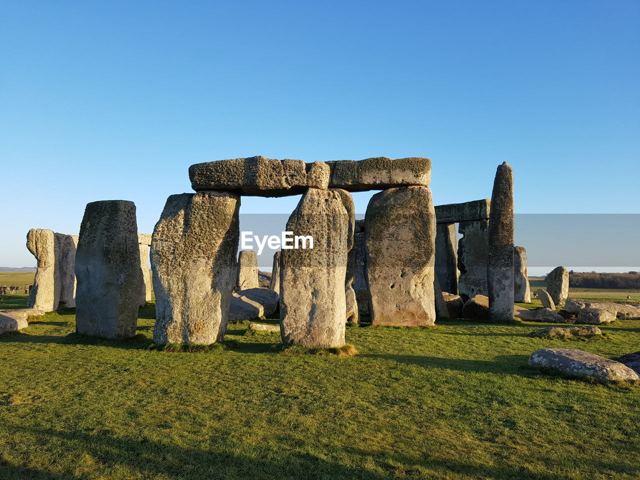 Stone henge against clear sky