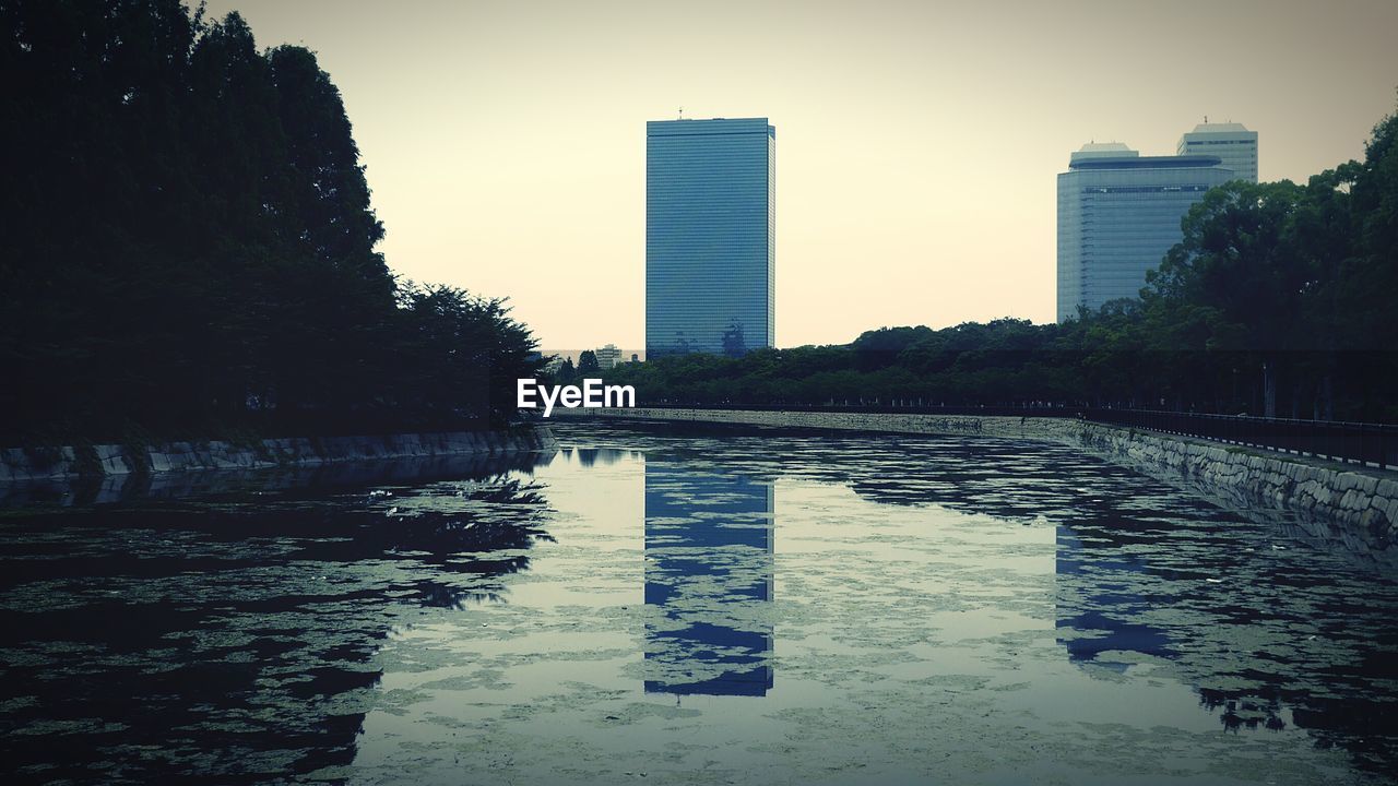 REFLECTION OF TREES IN WATER