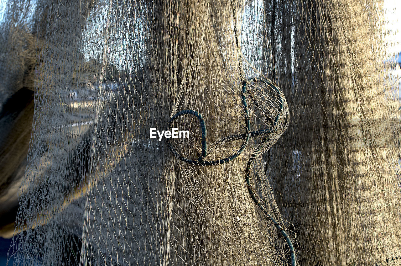 Close-up of fishing net