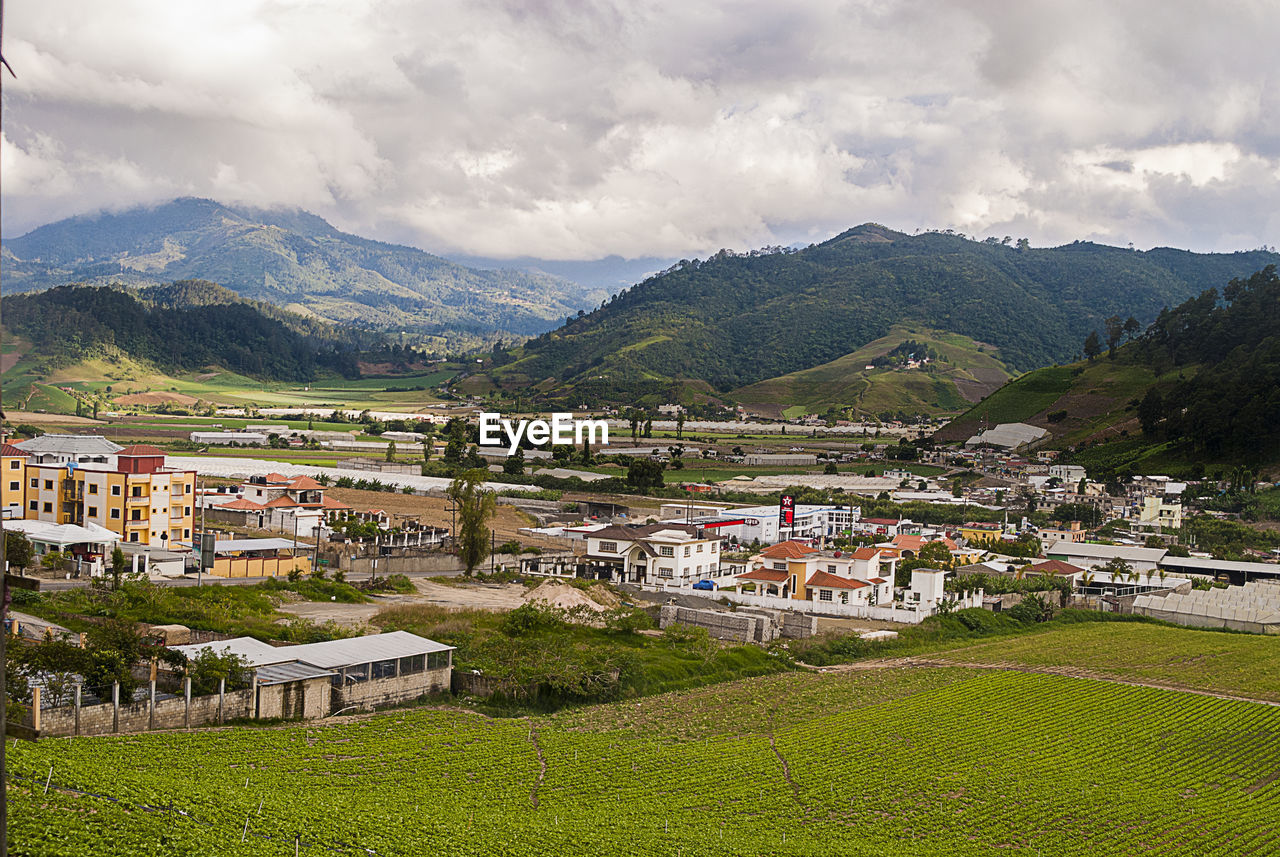 SCENIC VIEW OF HOUSES IN TOWN