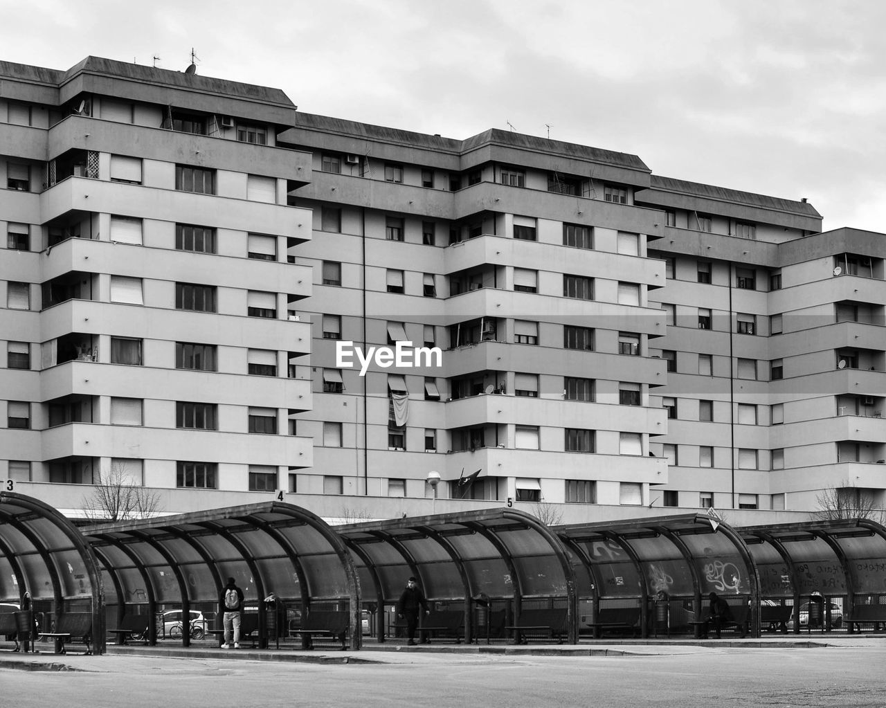 View of residential buildings against sky