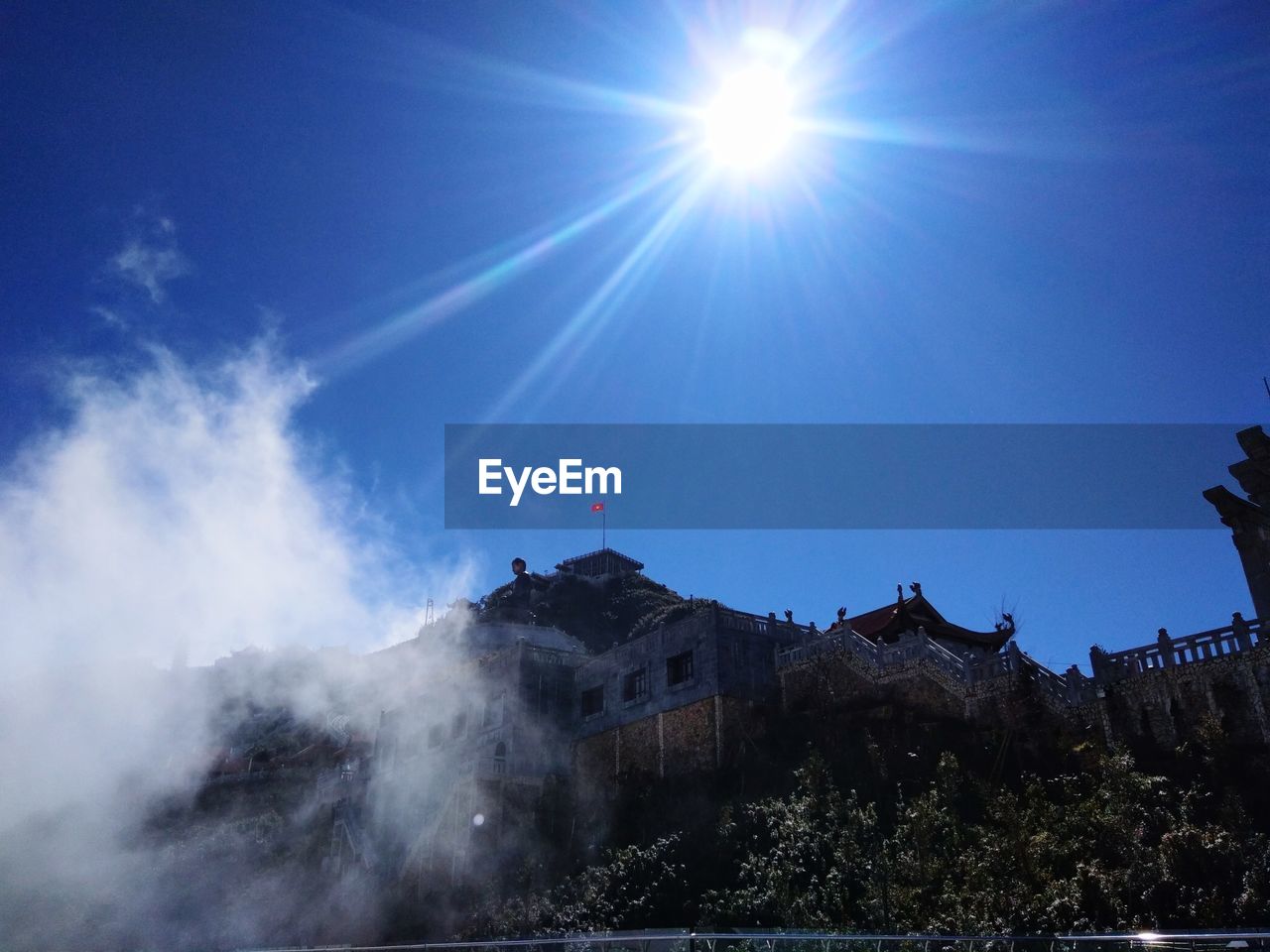 Low angle view of sky on sunny day