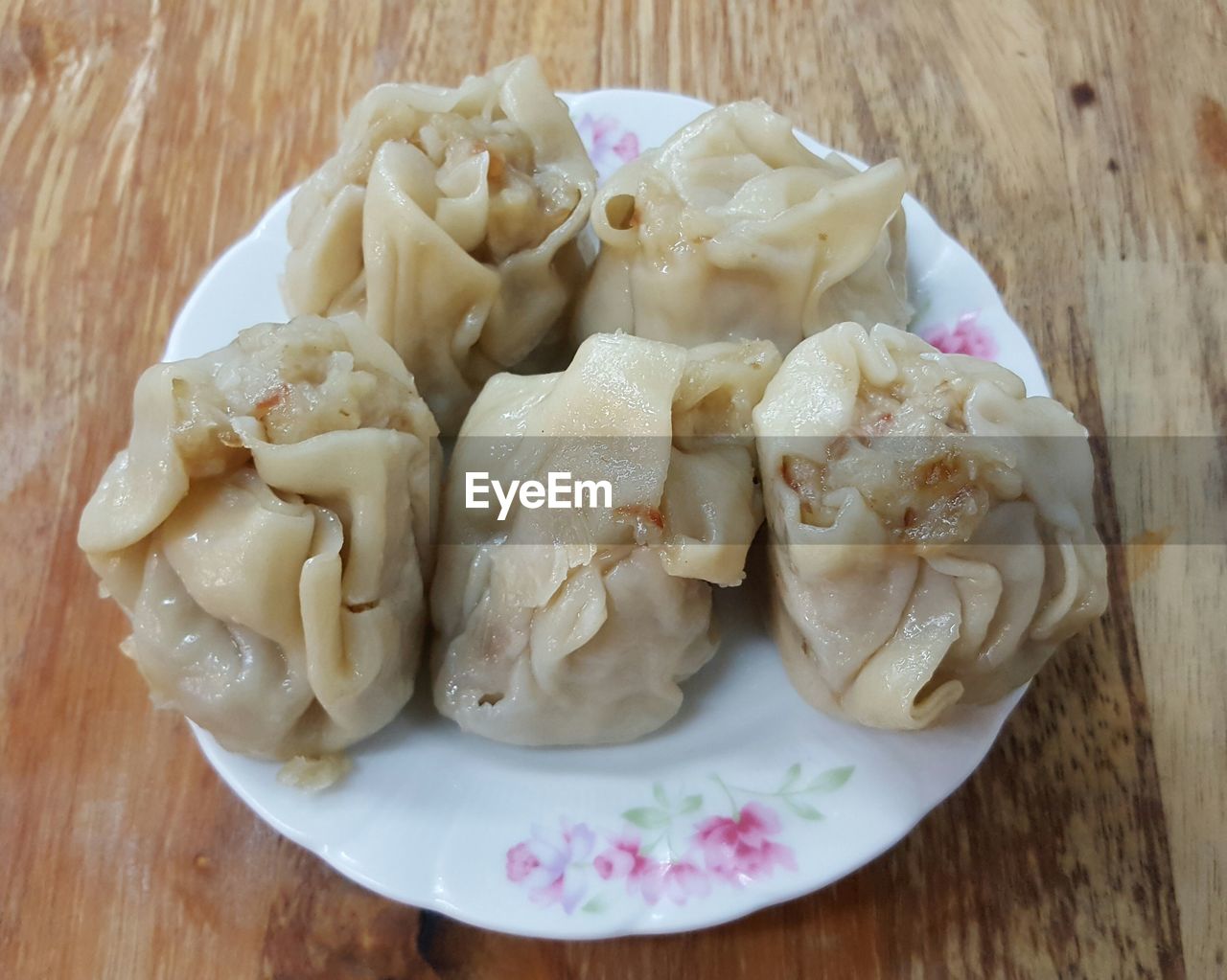 Close-up of dumplings served on table