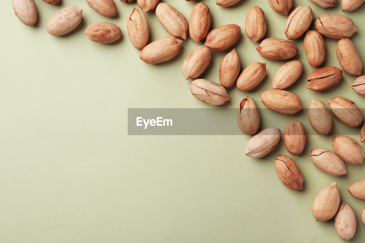 high angle view of peanuts