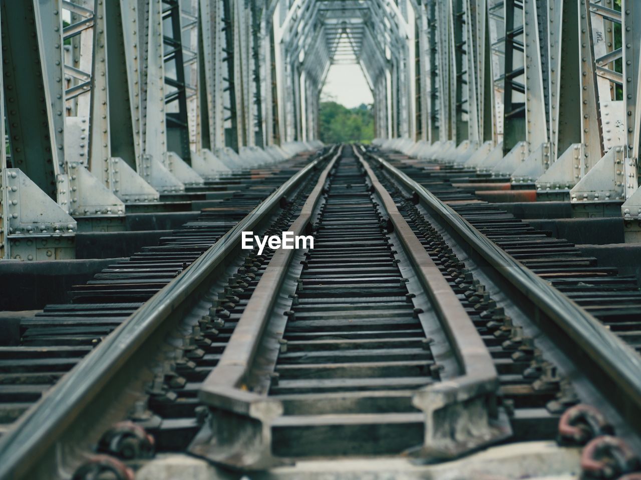 RAILROAD TRACKS IN RAILWAY STATION