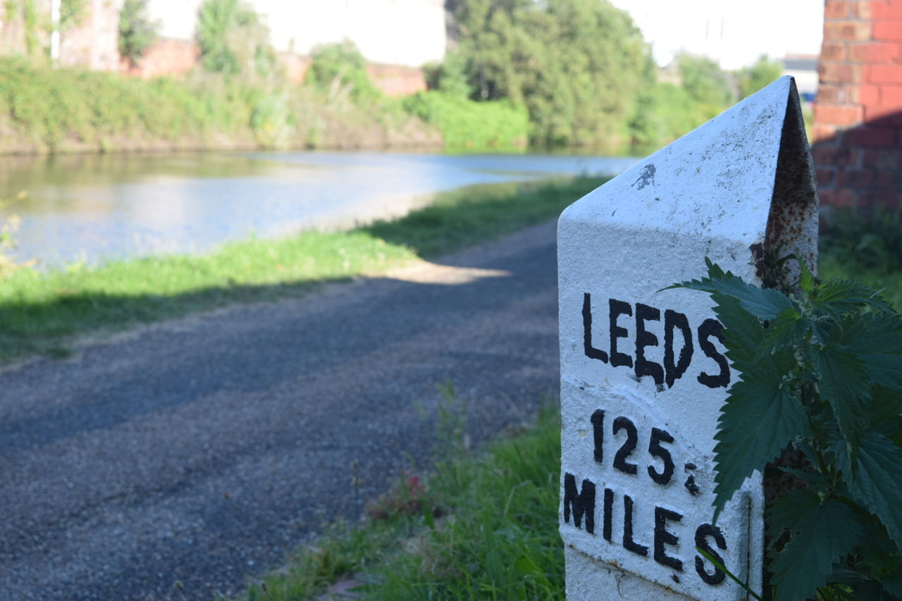 Road sign by street