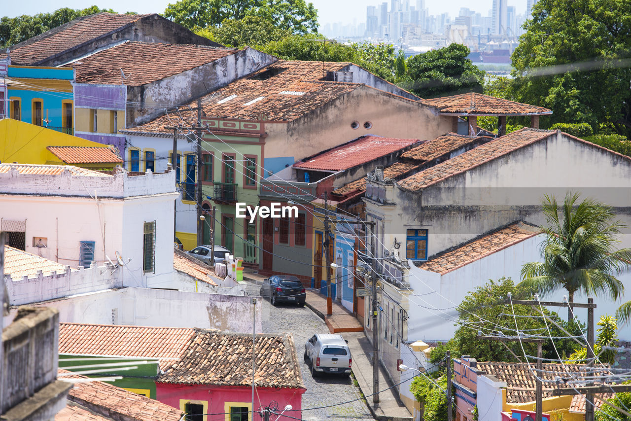 HIGH ANGLE VIEW OF TOWNSCAPE