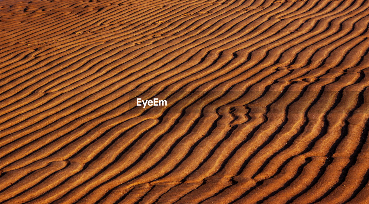 Full frame shot of beach with patterns