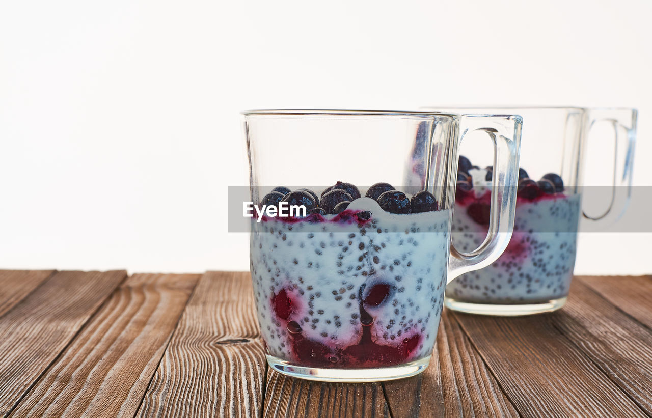 CLOSE-UP OF ICE CREAM IN GLASS CONTAINER