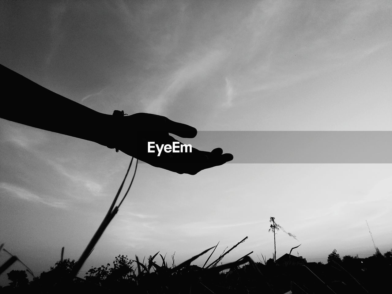 Low angle view of silhouette land against sky during sunset