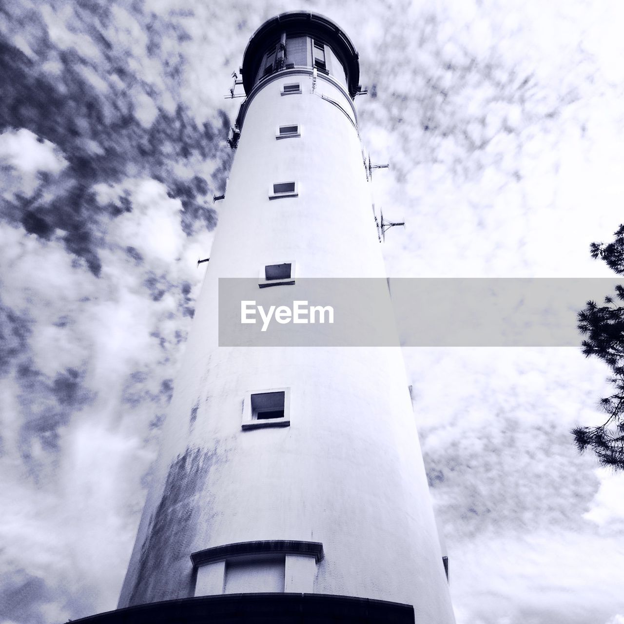 Low angle view of lighthouse against sky