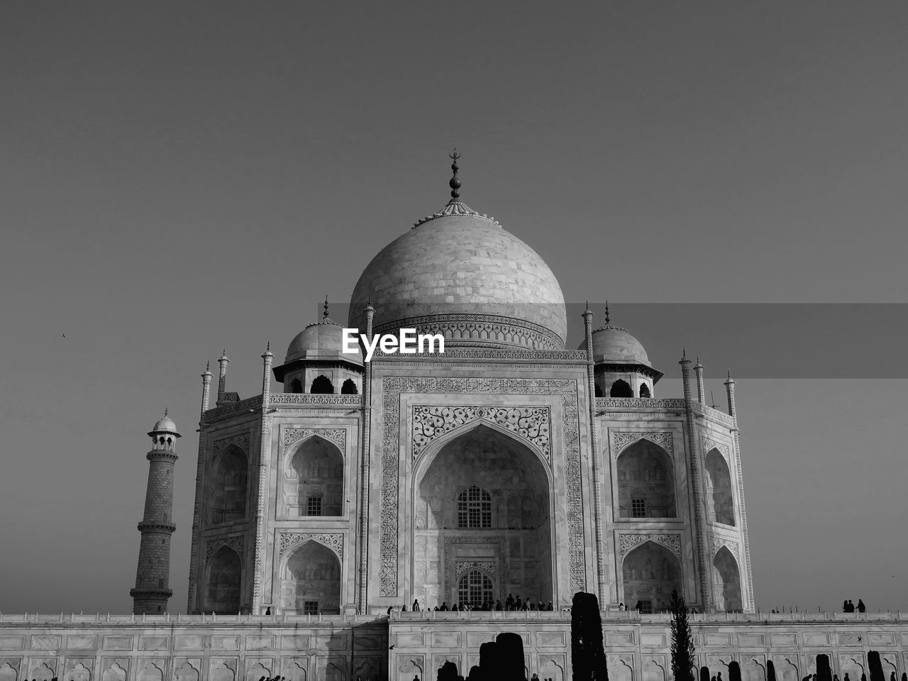 View of historic building against clear sky