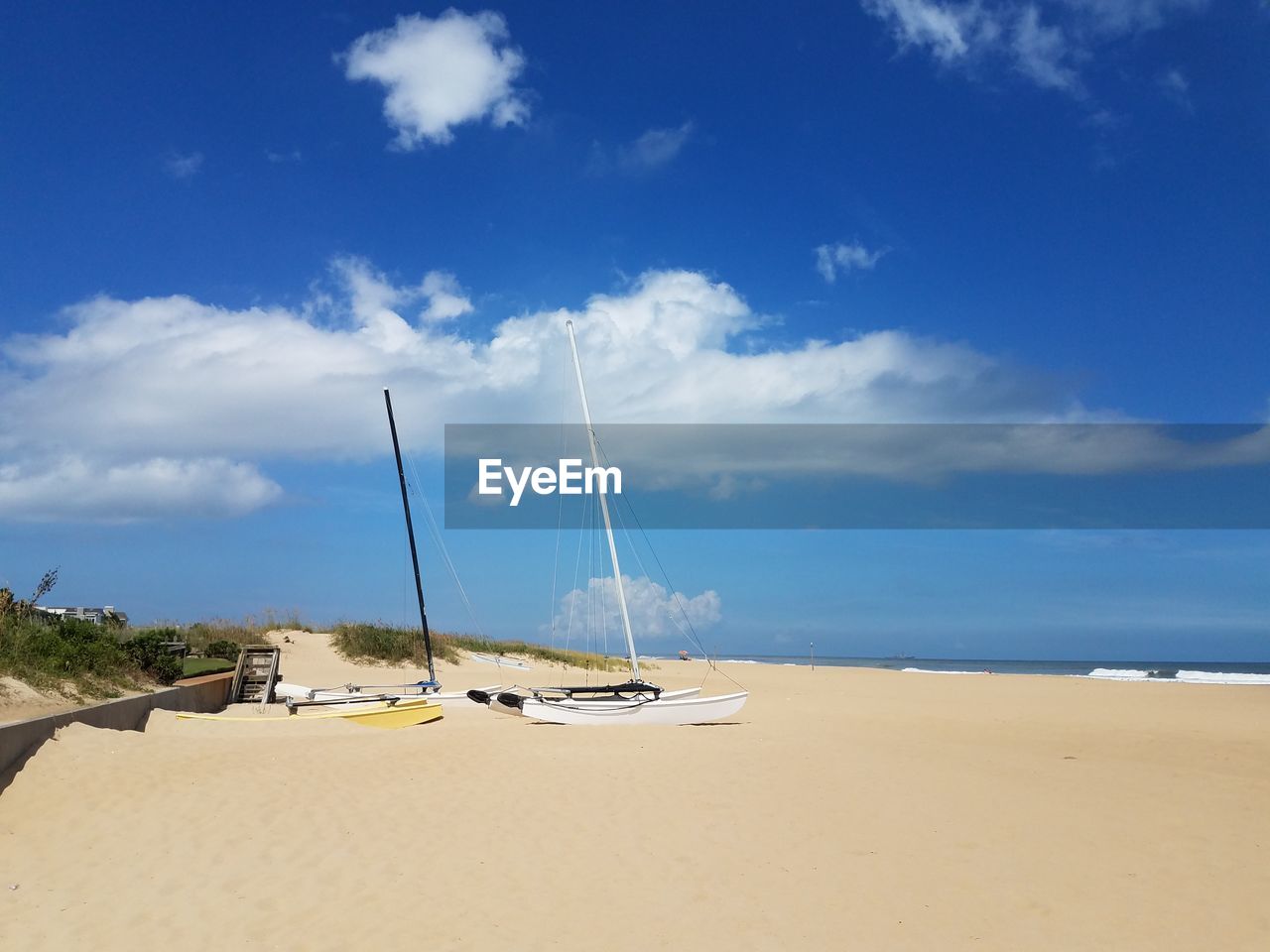 SAILBOATS ON BEACH