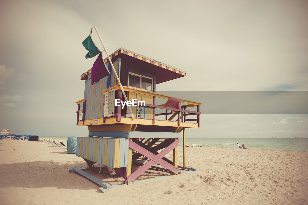 Lifeguard hut on beach