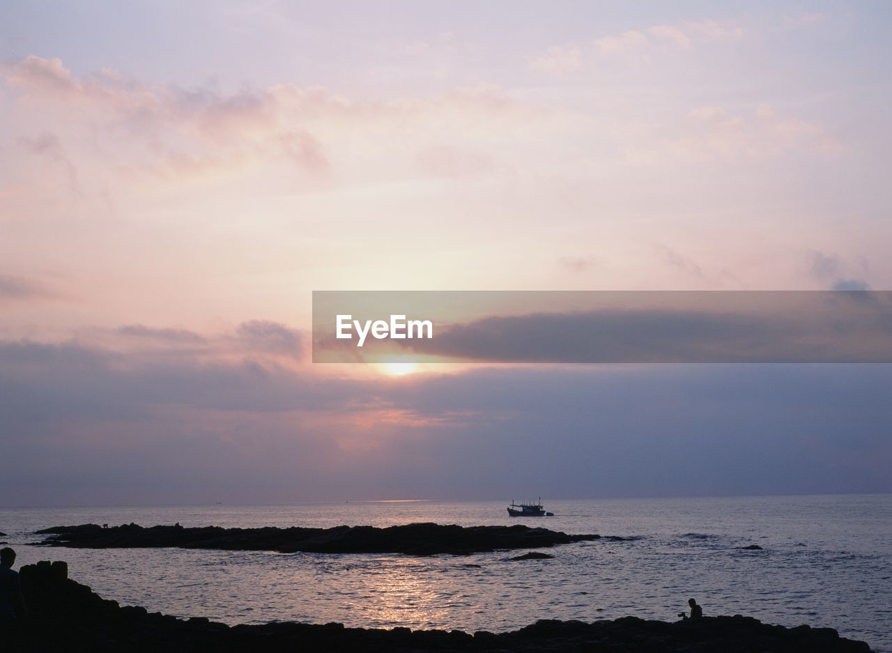 SCENIC VIEW OF SEA DURING SUNSET