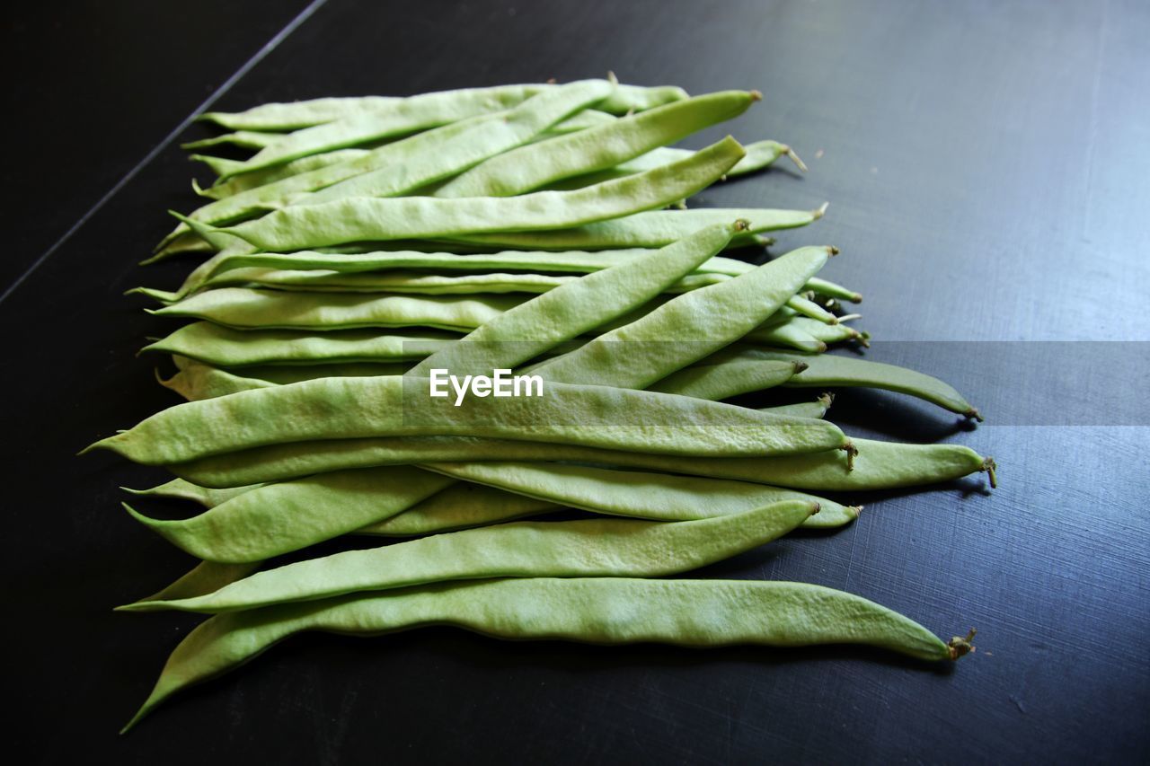 High angle view of vegetables on table