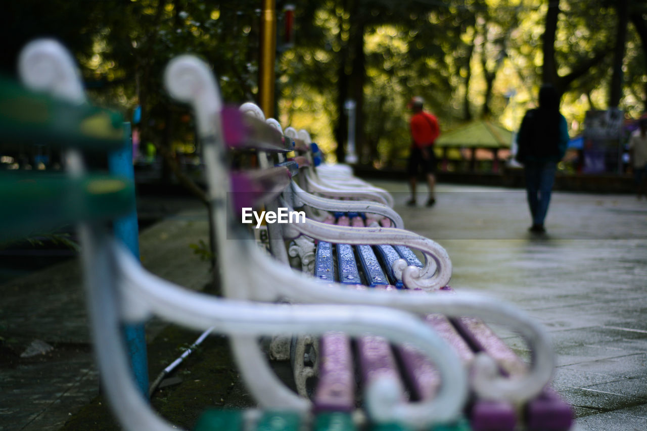 Bicycle on footpath in park