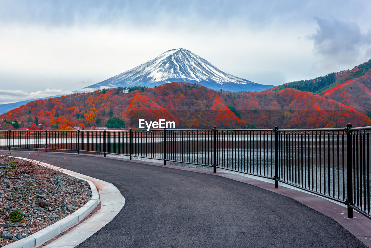 Mount fuji and lake shojiko  in japan