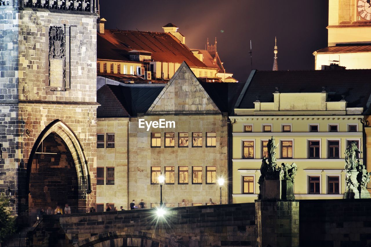 Charles bridge at night