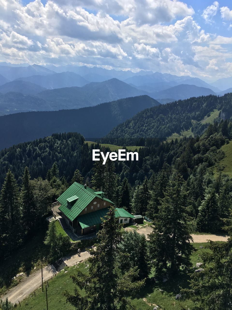 High angle view of landscape against sky