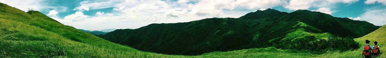 Panoramic shot of mountains against sky