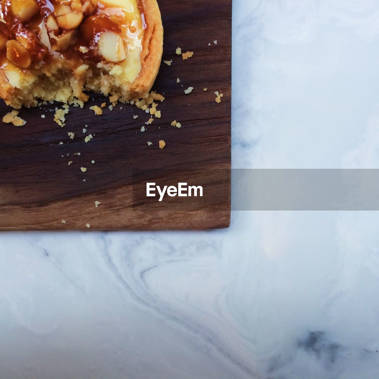 High angle view of food on cutting board