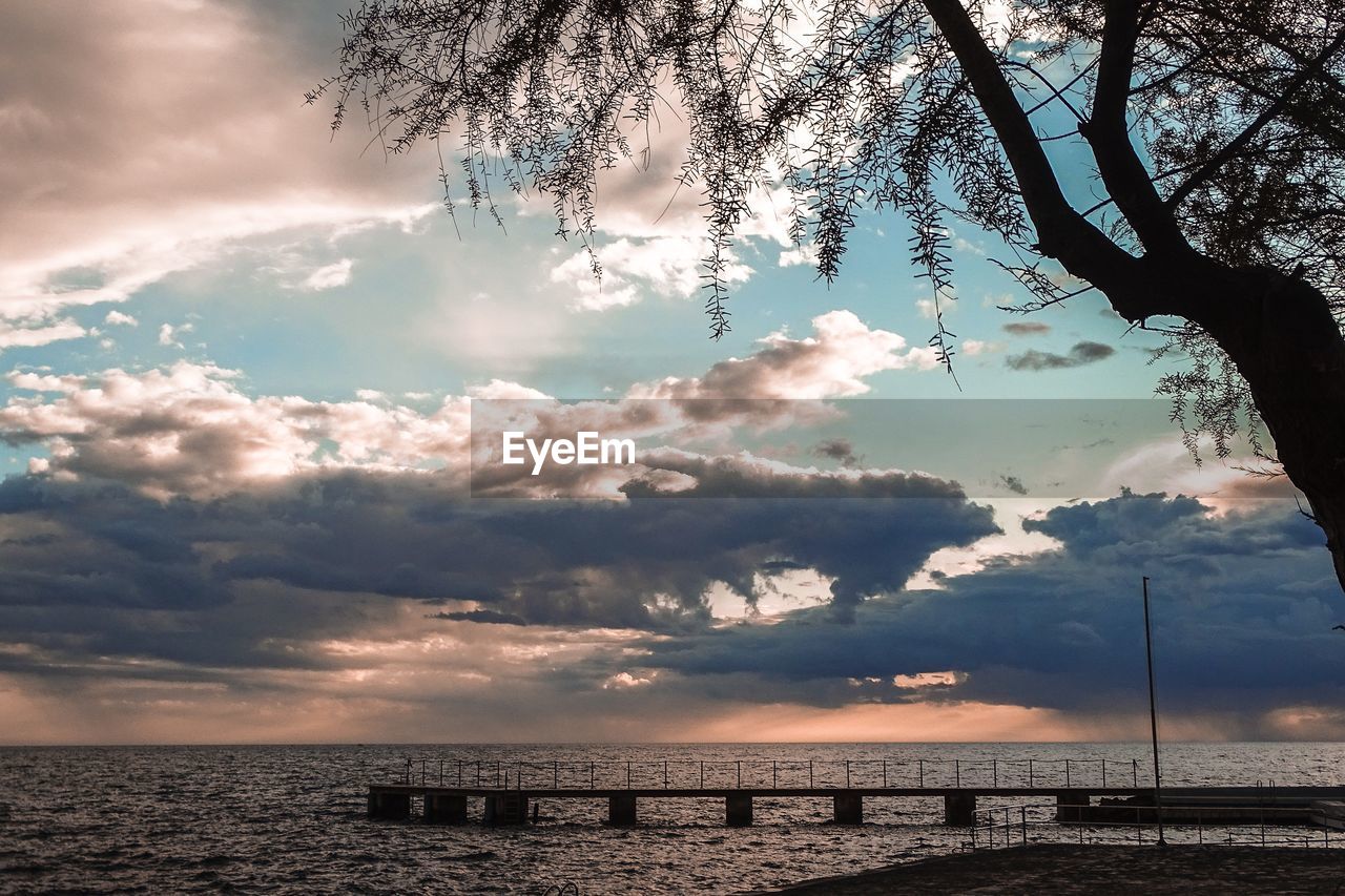 SCENIC VIEW OF SEA DURING SUNSET