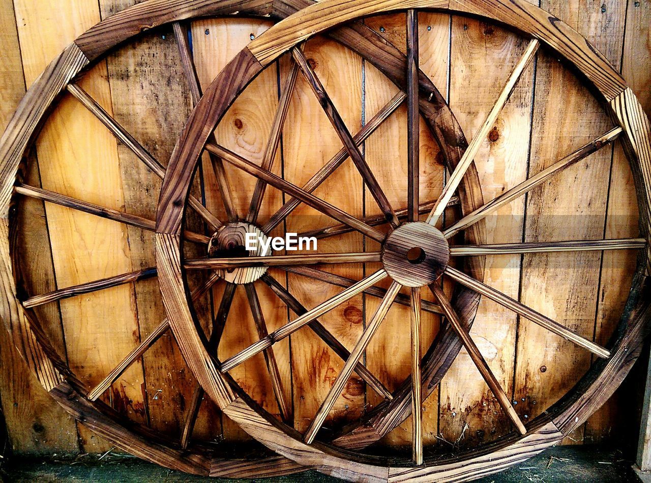 CLOSE-UP OF CLOCK ON WOODEN WALL