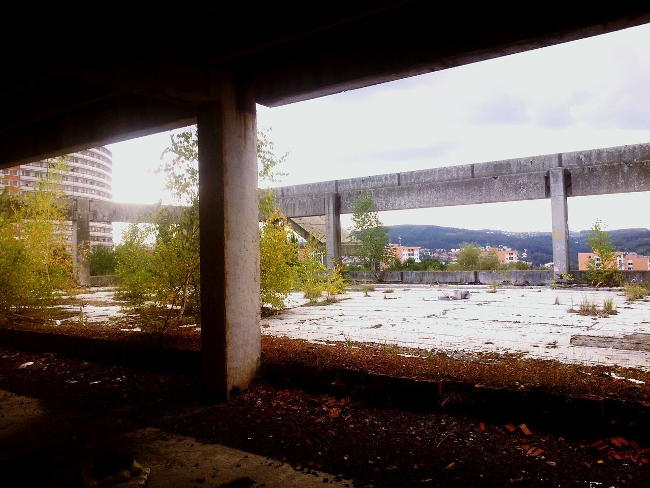 Abandoned building against sky
