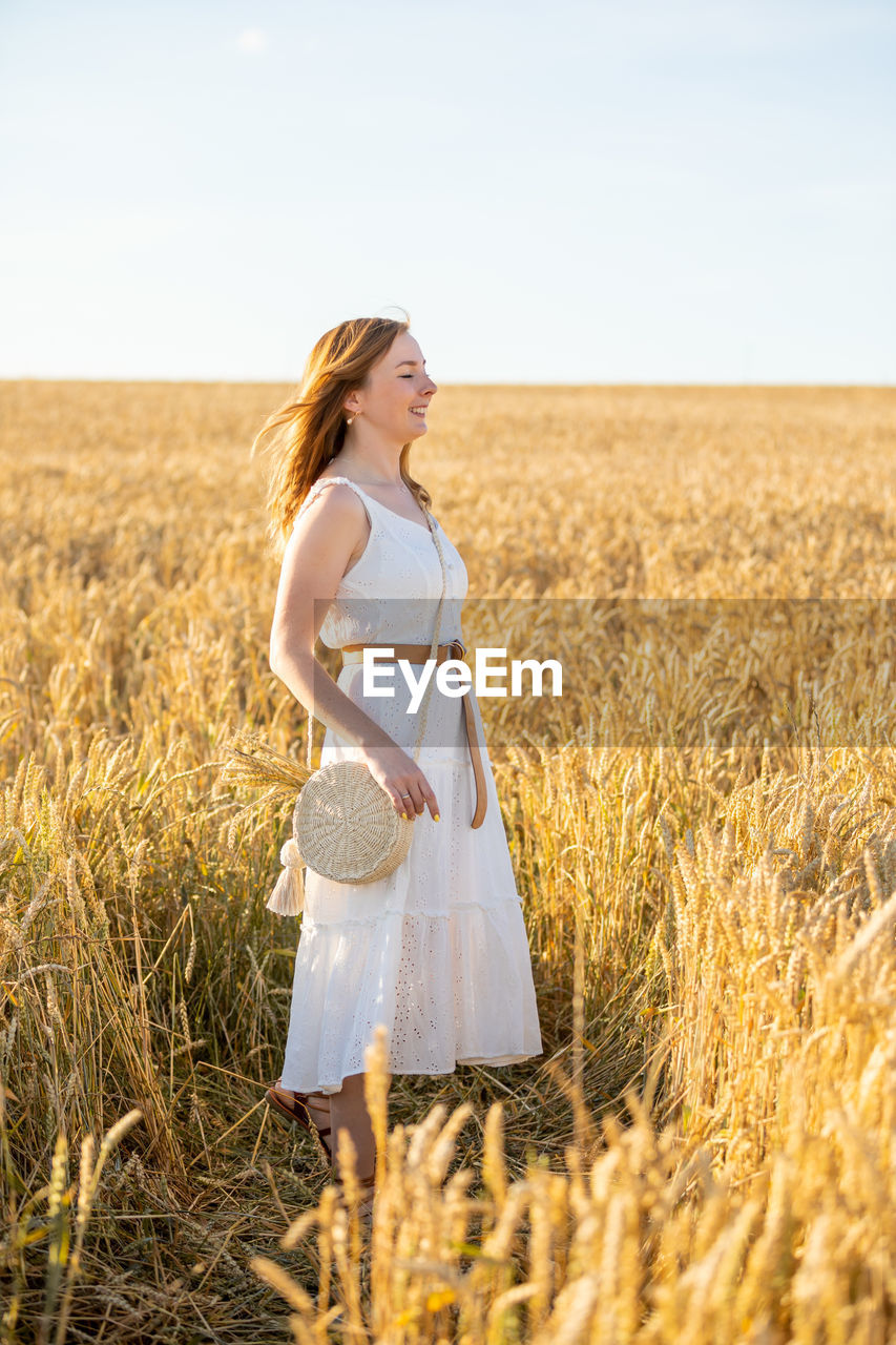 Woman standing in a field